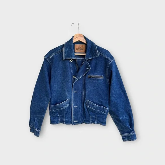 Liz Wear Vintage Denim Bomber Jean Jacket - Picture 3 of 7